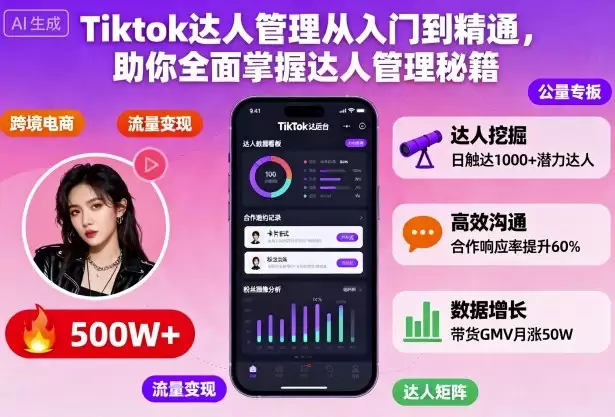 Tiktok达人管理从入门到精通，助你全面掌握达人管理秘籍-鑫梵淘