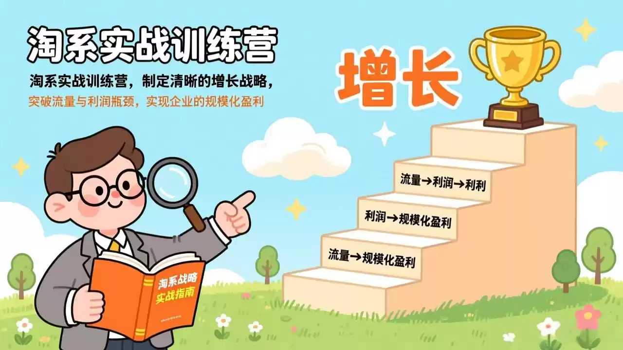 淘系实战训练营，制定清晰的增长战略，突破流量与利润瓶颈，实现企业的规模化盈利-鑫梵淘