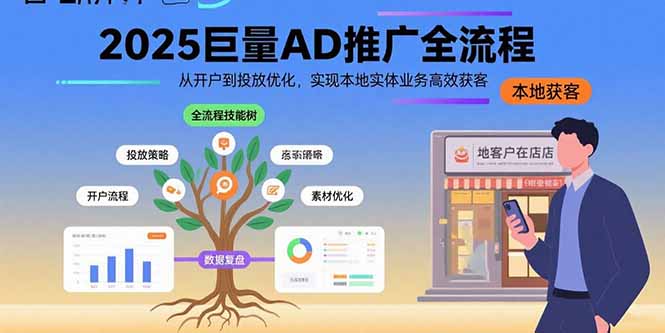 2025巨量AD推广全流程，从开户到投放优化，实现本地实体业务高效获客-鑫梵淘