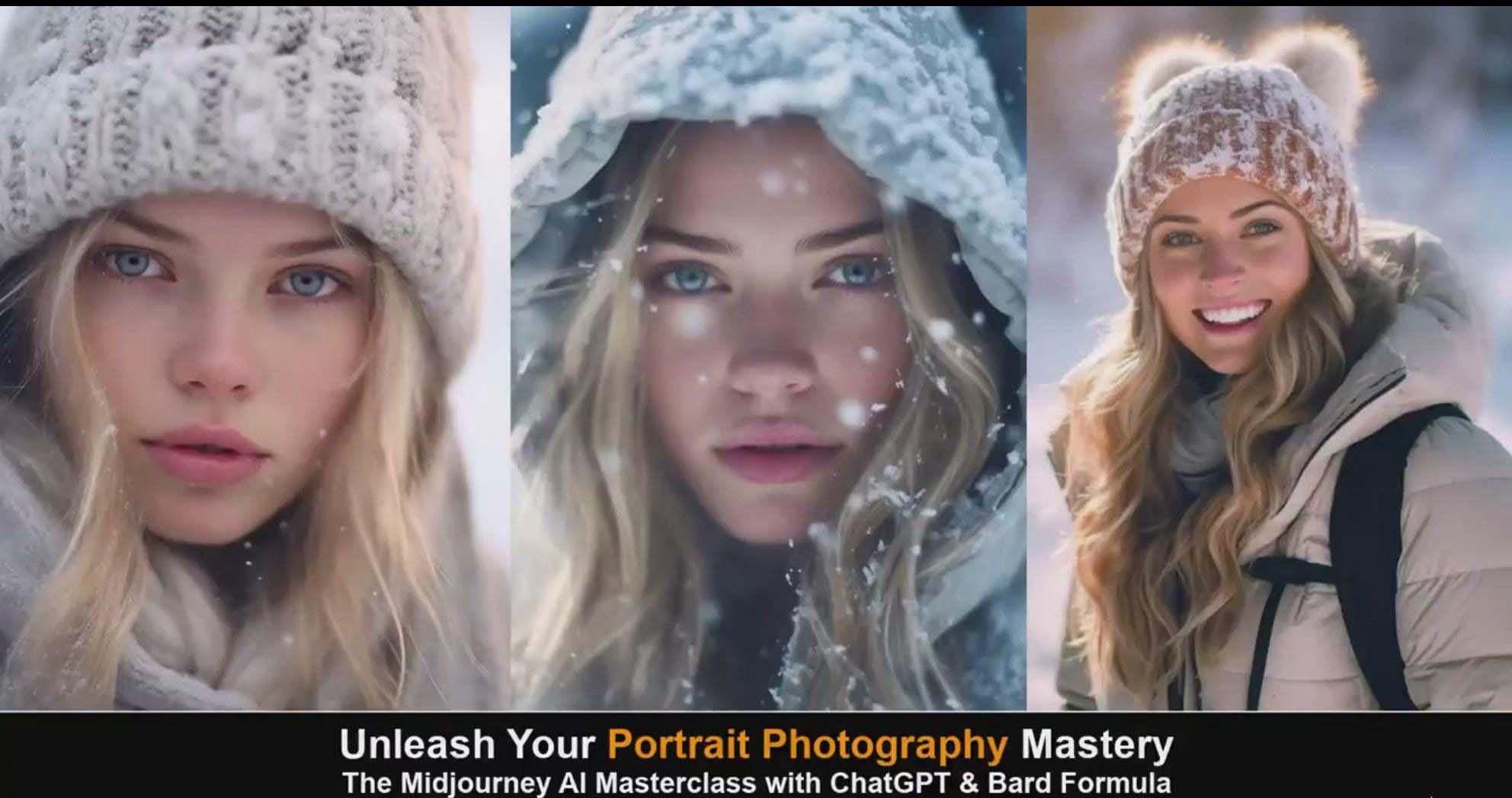 图片[5]-(9312期)Midjourney v5 ChatGPT 和 Bard AI人工智能人像摄影大师班-15节-中英字幕-鑫梵淘