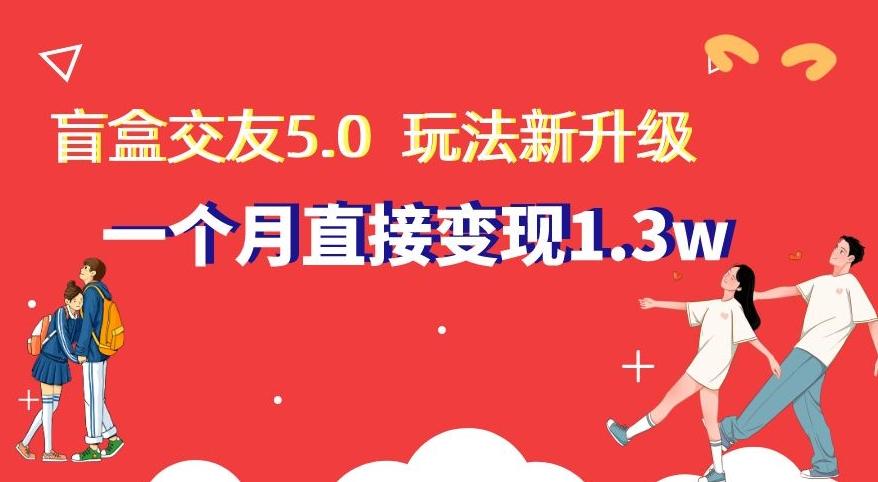 盲盒交友5.0，玩法全新升级，一个月直接变现1.3W，新手小白轻松上手【揭秘】-鑫梵淘