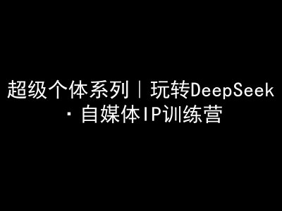 超级个体系列，玩转DeepSeek·自媒体IP训练营，deepseek教程-鑫趣淘